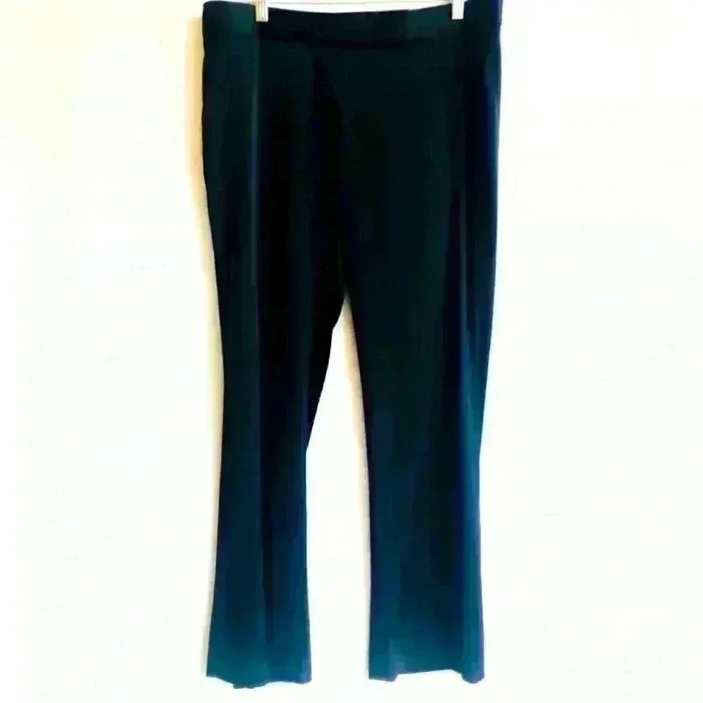 Theory Satin Finish Flare Leg Trousers.